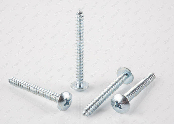 Metric Self Tapping Screw For Metal   Round Head Carbon Steel Cr3 Zinc plated